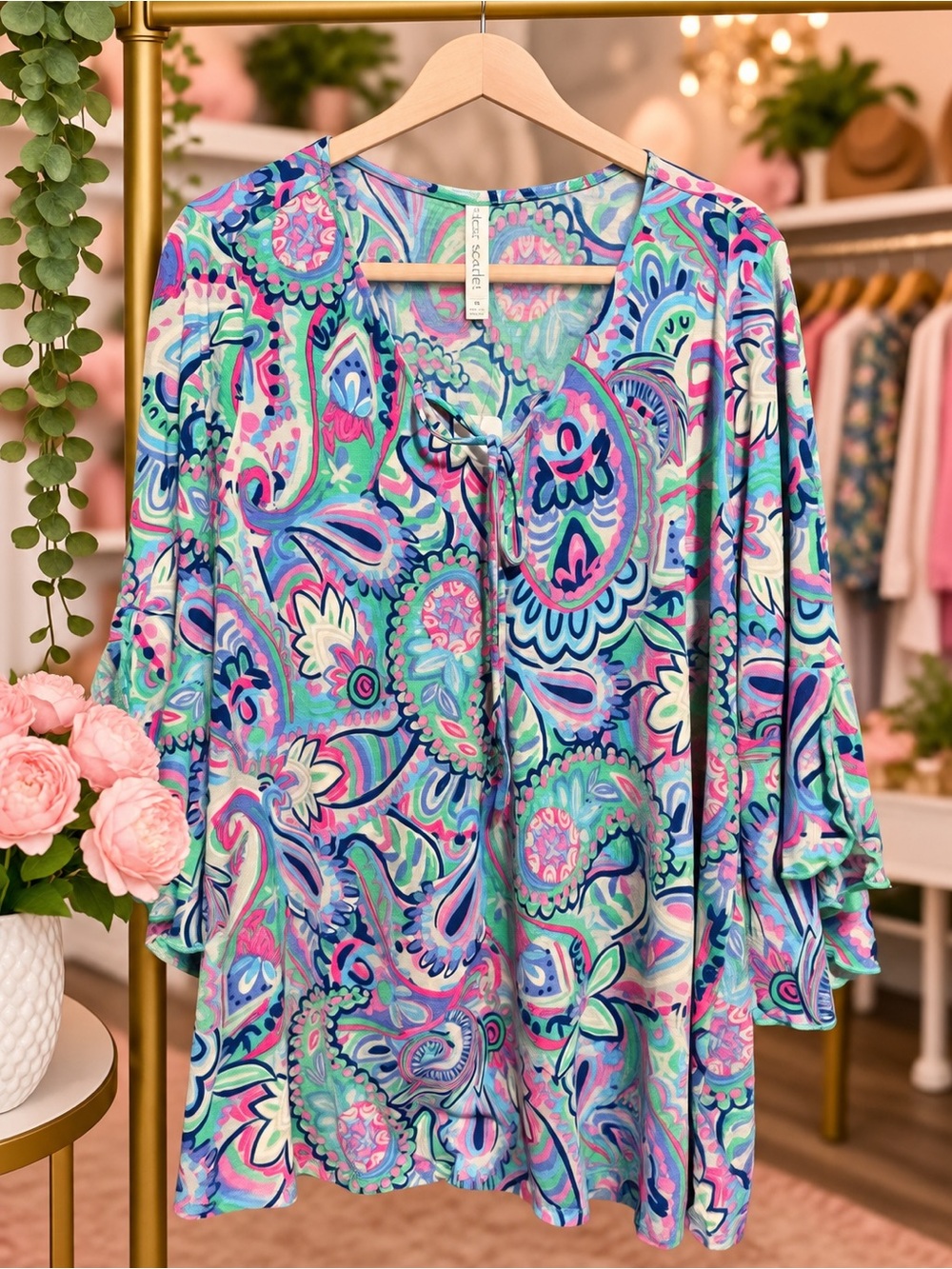 💕 Dear Scarlett Color Me Sassy Paisley Top